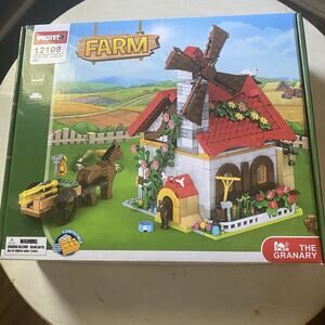 Farm House Building Toy Set -‎ 720 PCS Animal Shop Building Kit The Granary